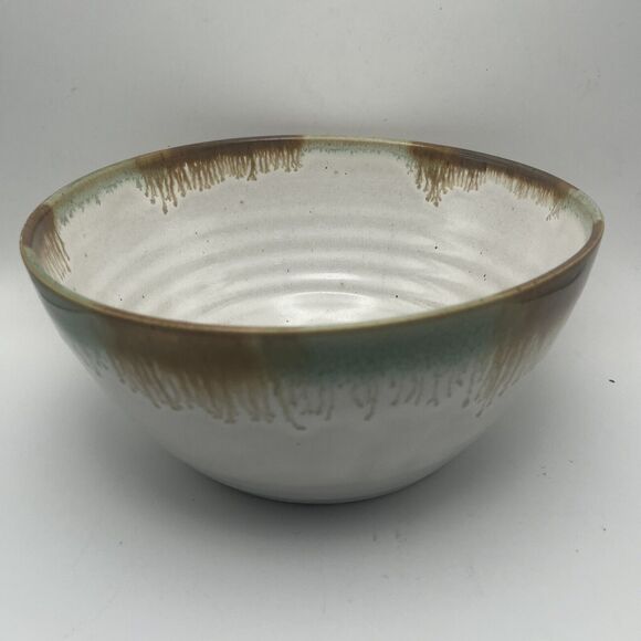Vtg Holly Hill Seagrove NC Studio Pottery Drip Glaze Mixing Serving Bowl 8” MFK - Picture 5 of 15